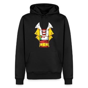 Carnaval Pirate Costume Perroquet Trésor - Sweat à capuche Premium bio Homme - noir - Devant - Nico (187cm)