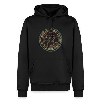Jeu de nombres Pi Tag pour les fans de mathématiques - Sweat à capuche Premium bio Homme - noir - Devant - Nico (187cm)