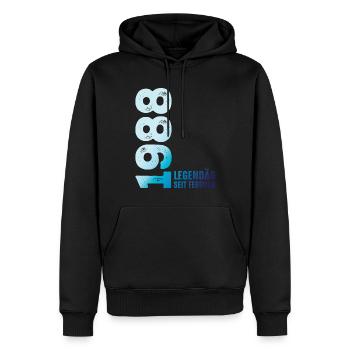 Limited Edition February 1988 Legendär Seit - Männer Premium Bio Hoodie - Schwarz - Vorne - Nico (187cm)