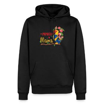 Perroquet Maman Fleur Exotique Délice - Sweat à capuche Premium bio Homme - noir - Devant - Nico (187cm)