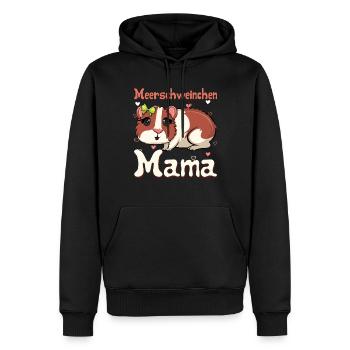 Meerschweinchen Mama Süßes Nagetier Motiv - Männer Premium Bio Hoodie - Schwarz - Vorne - Nico (187cm)