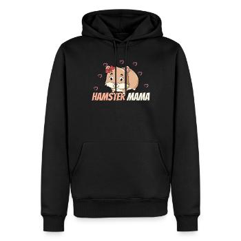 Mignonne maman hamster avec motif cœur - Sweat à capuche Premium bio Homme - noir - Devant - Nico (187cm)