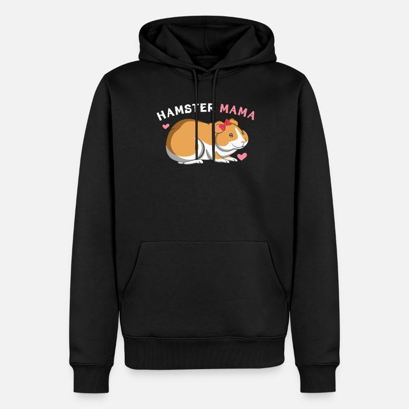 Hamster Mama Liebhaber Design - Männer Premium Bio Hoodie - Schwarz