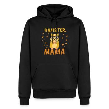 Süße Hamster Mama Illustration - Männer Premium Bio Hoodie - Schwarz - Vorne - Nico (187cm)