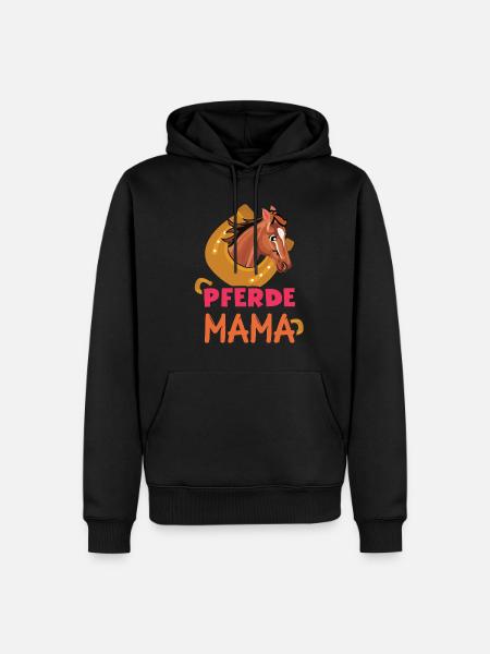 Chevaux Maman Beaux Souvenirs - Sweat à capuche Premium bio Homme - noir