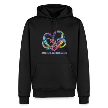 Autismus Liebe Braucht Keine Worte - Männer Premium Bio Hoodie - Schwarz - Vorne - Nico (187cm)