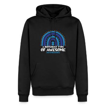 Autism A Different Type Of Great - Men’s Premium Organic Hoodie - black - Front - Nico (187cm)