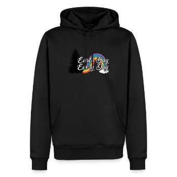 Jour de la Terre Tous les jours Nature Arc-en-ciel - Sweat à capuche Premium bio Homme - noir - Devant - Nico (187cm)