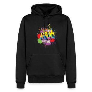 Happy Holi Festival Farbenpracht Explosion - Männer Premium Bio Hoodie - Schwarz - Vorne - Nico (187cm)