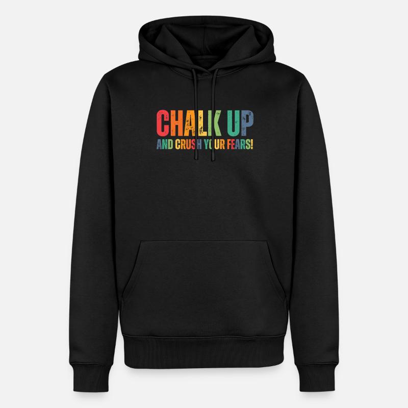 Bloc Chalk Up Boulderer - Sweat à capuche Premium bio Homme - noir