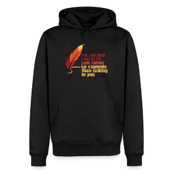 Ich Bin Nicht Anti-sozial Poetry Slam - Männer Premium Bio Hoodie - Schwarz - Vorne - Nico (187cm)