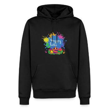Happy Holi Farbenfrohes Holi Festival Freude - Männer Premium Bio Hoodie - Schwarz - Vorne - Nico (187cm)