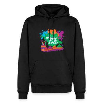 Holi Festival Colorful Happy Holi Experience - Men’s Premium Organic Hoodie - black - Front - Nico (187cm)