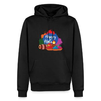 Happy Holi Festival Farbenfreude - Männer Premium Bio Hoodie - Schwarz - Vorne - Nico (187cm)