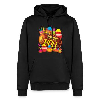 Happy Holi Festival Buntes Farbspektakel - Männer Premium Bio Hoodie - Schwarz - Vorne - Nico (187cm)