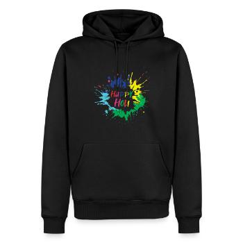 Fröhliches Holi Festival Farbenfrohes Design - Männer Premium Bio Hoodie - Schwarz - Vorne - Nico (187cm)