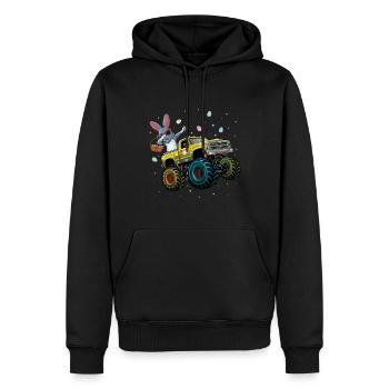 Ostern Bunny Monstertruck Eier Abenteuer - Männer Premium Bio Hoodie - Schwarz - Vorne - Nico (187cm)