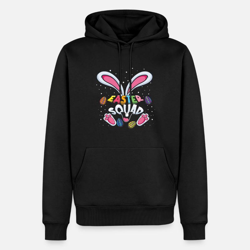 Ostern Hase Squad Ostereier Spaß - Männer Premium Bio Hoodie - Schwarz