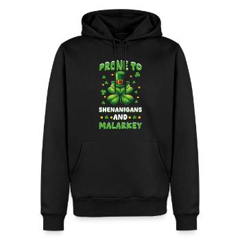 La Saint-Patrick sujette aux manigances et à la malarkey - Sweat à capuche Premium bio Homme - noir - Devant - Nico (187cm)