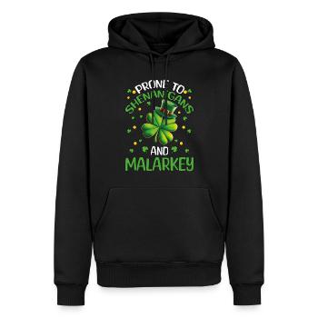 Manigances de la Saint-Patrick Malarkey Shamrock - Sweat à capuche Premium bio Homme - noir - Devant - Nico (187cm)