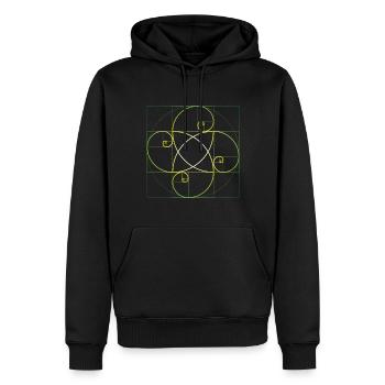 Design géométrique pour les amateurs de balises Pi - Sweat à capuche Premium bio Homme - noir - Devant - Nico (187cm)