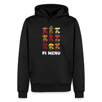 Pi Menu Day : Découvrez la variété fruitée Pi Day - Sweat à capuche Premium bio Homme - noir - Devant - Nico (187cm)