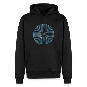Unendliches Pi Day Spiralmotiv Zahlen - Männer Premium Bio Hoodie - Schwarz - Vorne - Nico (187cm)