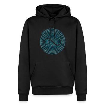 Pi Day Infinity Nombres Cercle Graphique - Sweat à capuche Premium bio Homme - noir - Devant - Nico (187cm)