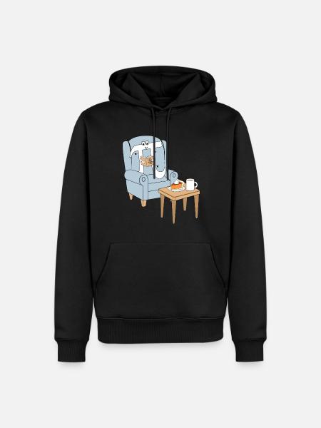 Hyggelig Pi-dag med afslapning - Herre Premium økologisk hoodie - sort