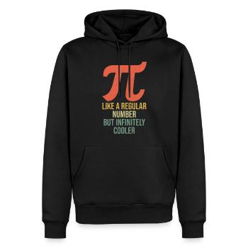 Balise Pi : Comme un nombre normal, mais infini - Sweat à capuche Premium bio Homme - noir - Devant - Nico (187cm)