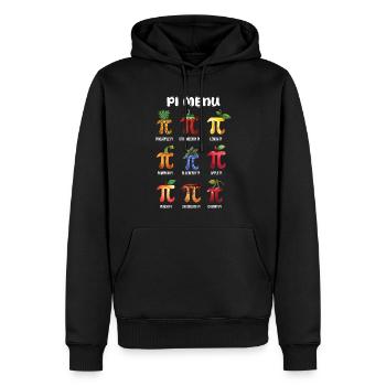 Pi Menü Fruchtige Pi Day Vielfalt - Männer Premium Bio Hoodie - Schwarz - Vorne - Nico (187cm)