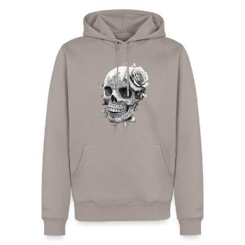 Tattoo Studio Tattoo Artist Tattoo Ideas - Men’s Premium Organic Hoodie - taupe - Front - Nico (187cm)