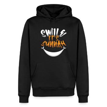Lächeln Es Ist Sunnah Eid Mubarak Freude - Männer Premium Bio Hoodie - Schwarz - Vorne - Nico (187cm)