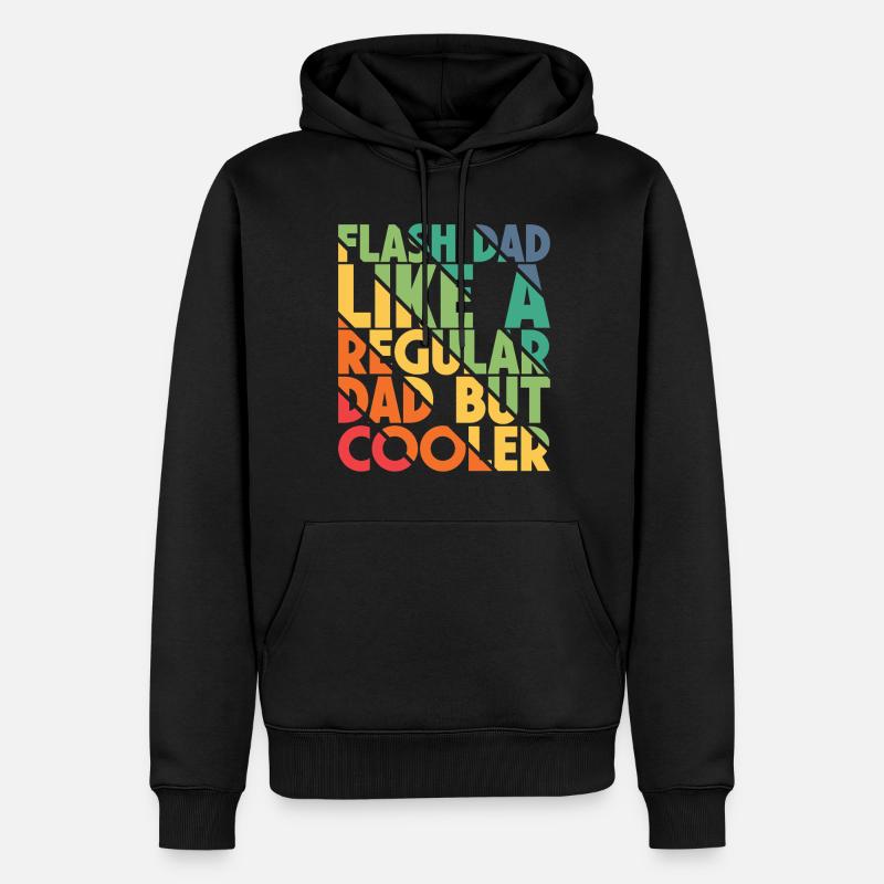 Bouldering Flash Papa Boulderer - Männer Premium Bio Hoodie - Schwarz