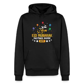 Eid Mubarak Fasting Mode Aus Luftballons - Männer Premium Bio Hoodie - Schwarz - Vorne - Nico (187cm)