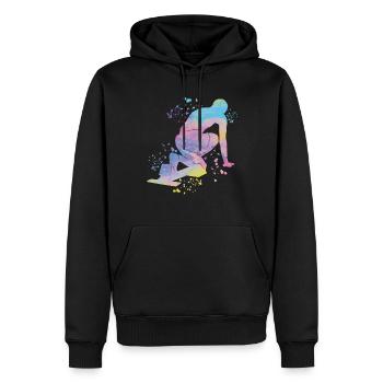 Sprinter Colorsplash Sprintender Sprint - Sweat à capuche Premium bio Homme - noir - Devant - Nico (187cm)