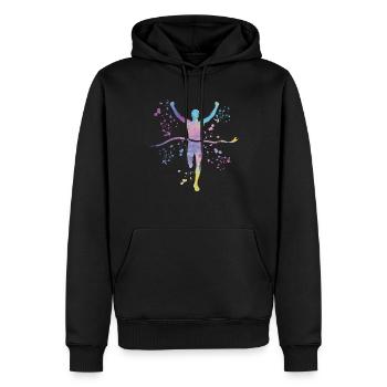 Marathonläufer Laufen Finisher Marathon - Männer Premium Bio Hoodie - Schwarz - Vorne - Nico (187cm)