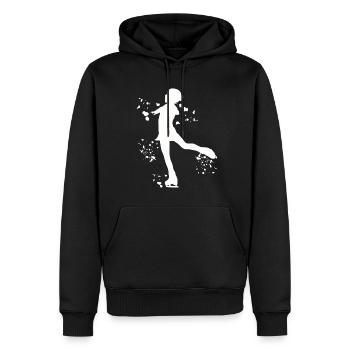 Patinage artistique Patinage sur glace Patinage artistique - Sweat à capuche Premium bio Homme - noir - Devant - Nico (187cm)