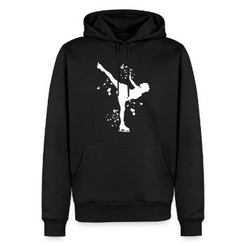 Patinage artistique Patinage sur glace Patinage artistique - Sweat à capuche Premium bio Homme - noir - Devant - Nico (187cm)