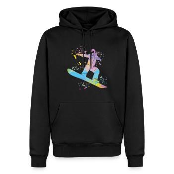 Snowboarder Snowboarding Snowboard - Sweat à capuche Premium bio Homme - noir - Devant - Nico (187cm)