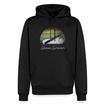 Poetry Slam Stanza Sorcerer Slam Poesie - Männer Premium Bio Hoodie - Schwarz - Vorne - Nico (187cm)