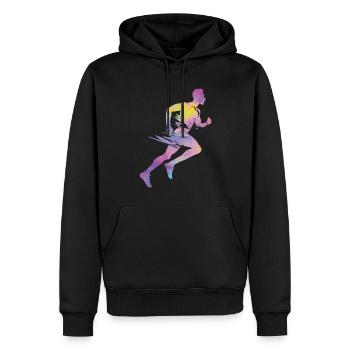 Sprinter Colorsplash Sprintender Sprint - Sweat à capuche Premium bio Homme - noir - Devant - Nico (187cm)