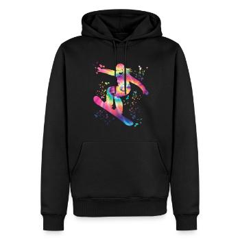 Snowboarder Snowboarding Snowboard - Sweat à capuche Premium bio Homme - noir - Devant - Nico (187cm)