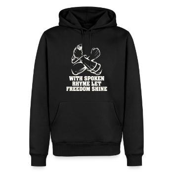 Poetry Slam Gesprochener Reim Slam Poesie - Männer Premium Bio Hoodie - Schwarz - Vorne - Nico (187cm)
