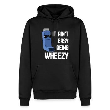 Sensibilisation à l’asthme : ce n’est pas facile d’avoir une respiration sifflante - Sweat à capuche Premium bio Homme - noir - Devant - Nico (187cm)