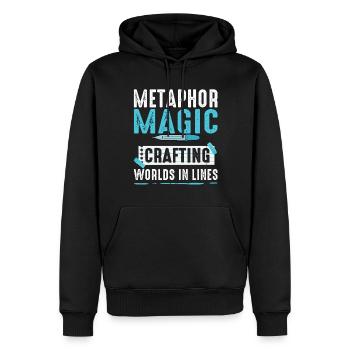 Poetry Slam Metapher Magie Slam Poesie - Männer Premium Bio Hoodie - Schwarz - Vorne - Nico (187cm)