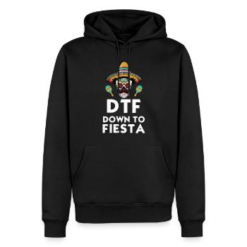 Cinco De Mayo Totenkopf Fiesta DTF - Männer Premium Bio Hoodie - Schwarz - Vorne - Nico (187cm)
