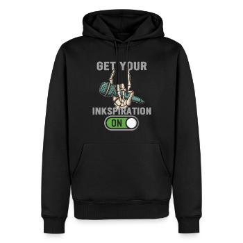Poetry Slam Inkspiration Slam-poesie - Männer Premium Bio Hoodie - Schwarz - Vorne - Nico (187cm)