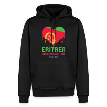 Eritrea Unabhängigkeitstag Est. 1991 Herz - Männer Premium Bio Hoodie - Schwarz - Vorne - Nico (187cm)
