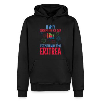 Eritrea Unabhängigkeitstag 24. Mai 1991 Feier - Männer Premium Bio Hoodie - Schwarz - Vorne - Nico (187cm)